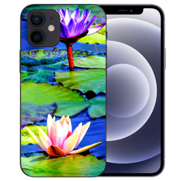 iPhone 12 mini Handy Schutzhülle mit Fotodruck Lotosblumen