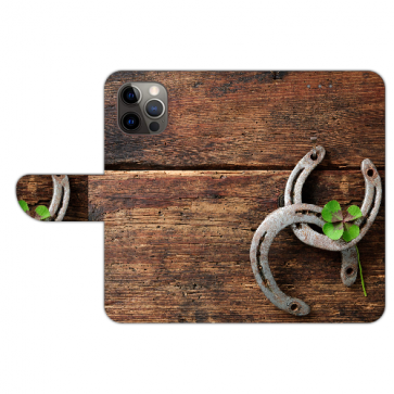 Individuelle Handy Hülle für iPhone 12 mini mit Bilddruck Holz hufeisen