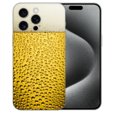 Personalisierte Schutzhülle TPU Flipcase Schale für iPhone 16 Pro Max Bier Bilddruck 