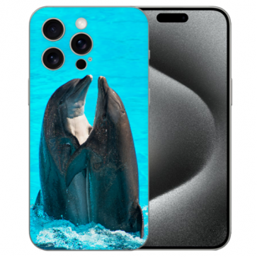 TPU Personalisierte Handy Hülle für iPhone 15 Pro mit eigenem Fotodruck Delfine TPU Personalisierte Handy Hülle für iPhone 15 Pro mit eigenem Fotodruck Delfine