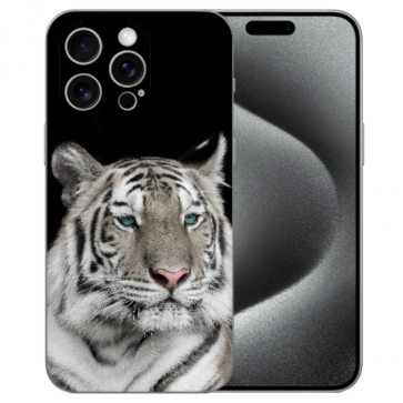 TPU Personalisierte Silikon Cover Case für iPhone 16 Pro mit Fotodruck Tiger Handy Hülle 