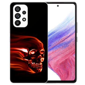 Silikon TPU Cover Case Fotodruck Totenschädel für Samsung Galaxy A33 (5G)