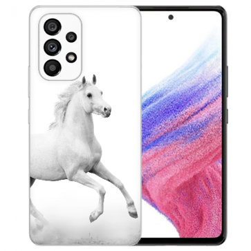 TPU Case Handy Schale mit Fotodruck Pferd für Samsung Galaxy A33 (5G)