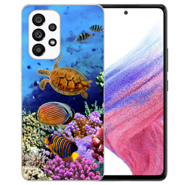 Silikon TPU für Samsung Galaxy A53 5G Aquarium Schildkröten Bilddruck 