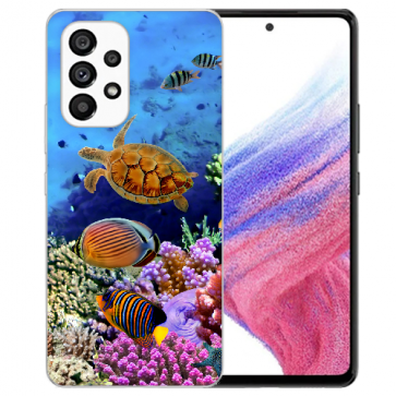 TPU Silikoncover Hülle für Samsung Galaxy A13 4G Bilddruck Aquarium Schildkröten