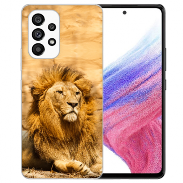 Silikon Cover Case TPU für Samsung Galaxy A53 5G mit Löwe Fotodruck Schale Silikon Cover Case TPU für Samsung Galaxy A53 5G mit Löwe Fotodruck Schale