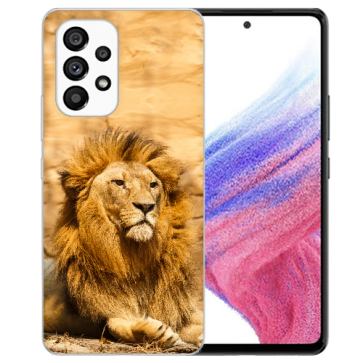 Schutzhülle TPU Silikoncover Case Fotodruck Löwe für Samsung Galaxy A13 (4G)