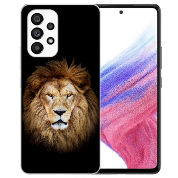 Silikon Cover Case TPU für Samsung Galaxy A53 5G mit Löwenkopf Fotodruck Etui Silikon Cover Case TPU für Samsung Galaxy A53 5G mit Löwenkopf Fotodruck Etui