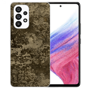 Schutzhülle Silikon Handycover für Samsung Galaxy A53 5G Braune Muster Bilddruck  Schutzhülle Silikon Handycover für Samsung Galaxy A53 5G Braune Muster Bilddruck