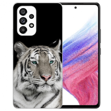 Flip TPU Silikoncover Fotodruck Tiger für Samsung Galaxy A13 (4G)