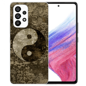 Handy Schale Silikoncover für Samsung Galaxy A53 5G mit Fotodruck Yin Yang