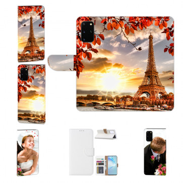 Samsung Galaxy A41 Schutzhülle Tasche mit Bild Druck Eiffelturm 