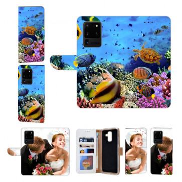 Samsung Galaxy S20 Ultra Handy Hülle mit Fotodruck Aquarium Schildkröten
