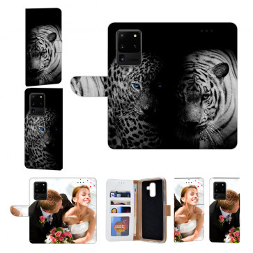 Samsung Galaxy S20 Ultra Handy Hülle mit Fotodruck Tiger mit Leopard 