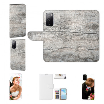 Personalisierte Handyhülle mit HolzOptik Grau Bilddruck für Samsung Galaxy A52 (5G) / A52s (5G)