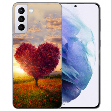 Silikon TPU Cover Case für Samsung Galaxy S22 Plus (5G) Fotodruck Herzbaum