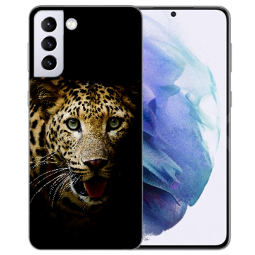 Samsung Galaxy S21 Plus Silikon TPU Hülle mit Bilddruck Leopard