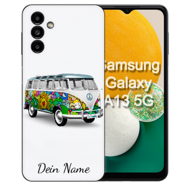 individuelle Hülle mit eigenem Foto für Samsung Galaxy A34 Hülle Hippie Bus