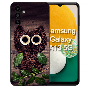 Schutzhülle Silikon Backcover Fotodruck Kaffee Eule für Samsung Galaxy A17 Case