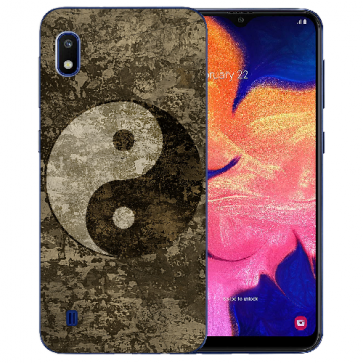 Samsung Galaxy A01 Silikon Schutzhülle TPU mit Bilddruck Yin Yang Etui