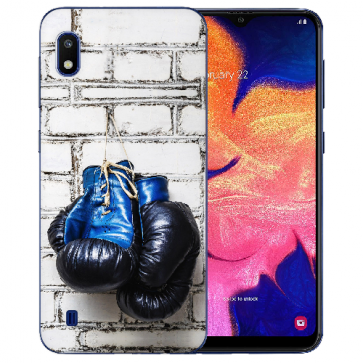 Samsung Galaxy A10 Silikon TPU Hülle mit Boxhandschuhe Bilddruck