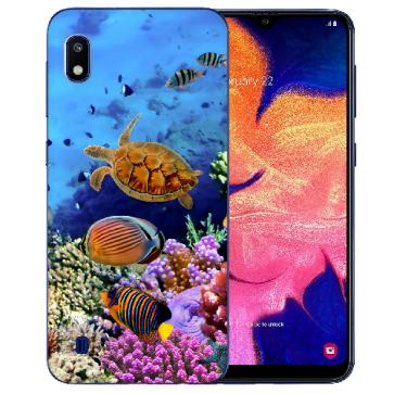 Samsung Galaxy A10 TPU Hülle mit Bilddruck Aquarium Schildkröten