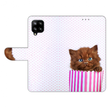 Flip Case Handycover Bilddruck Kätzchen Braun für Samsung Galaxy A22 (4G) 