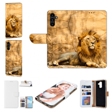 Personalisierte Backcover Tasche mit Fotodruck Löwe für Samsung Galaxy A55 (5G) Etui