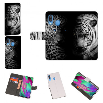 Huawei Y7 2019 / Y7 Prime 2019 Hülle mit Fotodruck Tiger mit Leopard