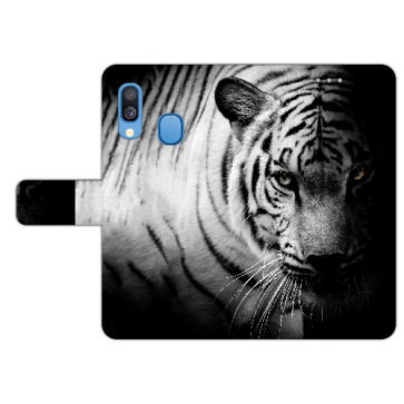 Huawei Y7 2019 / Y7 Prime 2019 Hülle mit Fotodruck Tiger Schwarz Weiß