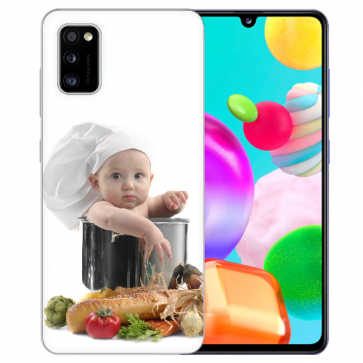 TPU Schutzhülle Silikon Case für Samsung Galaxy A41 mit Foto Bilddruck