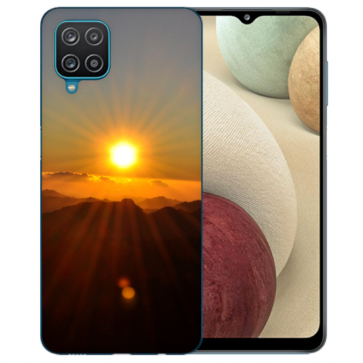 Samsung Galaxy A12 5G TPU Hülle mit Bilddruck Sonnenaufgang