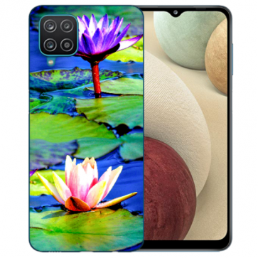Samsung Galaxy A12 5G TPU Hülle mit Fotodruck Lotosblumen