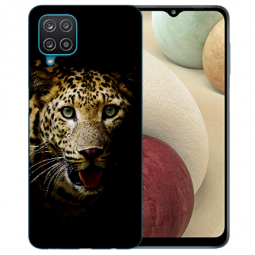 Samsung Galaxy A12 5G Silikon TPU Hülle mit Bilddruck Leopard