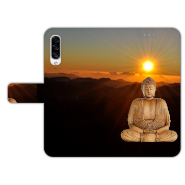 Samsung Galaxy A50 Handyhülle Tasche mit Frieden Buddha Fotodruck Etui
