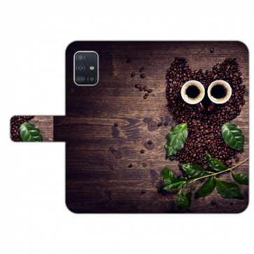 Handy Schutzhülle für Samsung Galaxy A41 mit Kaffee Eule Bild Druck 