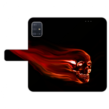 Handy Schutzhülle für Samsung Galaxy A41 mit Totenschädel Bild Druck 