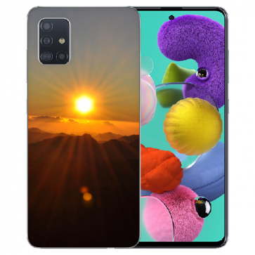 Silikon Hülle für Samsung Galaxy A41 mit Bilddruck Sonnenaufgang