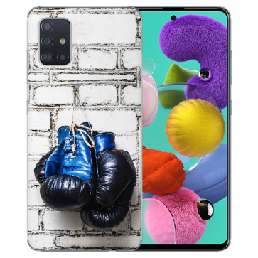 TPU Silikon für Samsung Galaxy A41 mit Boxhandschuhe Bilddruck