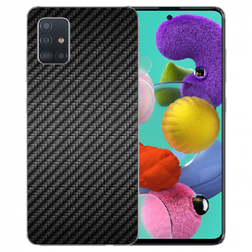 TPU Silikon für Samsung Galaxy A31 mit Carbon Optik Bilddruck