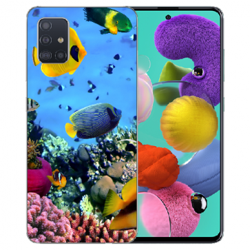 Samsung Galaxy Note 10 lite Silikon TPU Hülle mit Korallenfische Bilddruck 
