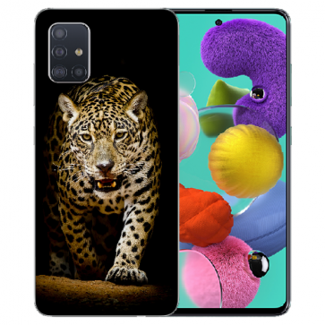 LG K42 Schutzhülle Silikon TPU Handy Hülle mit Bilddruck Leopard bei der Jagd