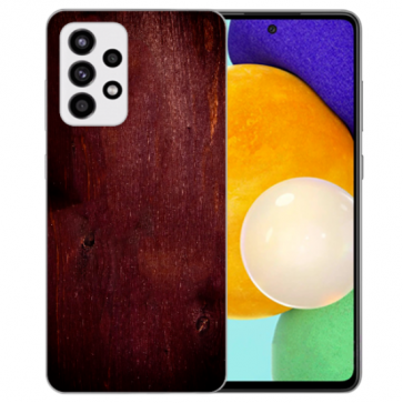 TPU Silikon Handy Hülle für Samsung Galaxy A82 (5G) mit Eichenholz -Optik Foto Druck 