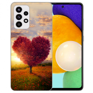 TPU Silikon Hülle für Samsung Galaxy A82 (5G) mit Herzbaum Foto Druck 