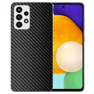 Schutzhülle TPU Cover mit Bilddruck Carbon Optik für Samsung Galaxy A52 (5G) / A52s (5G)