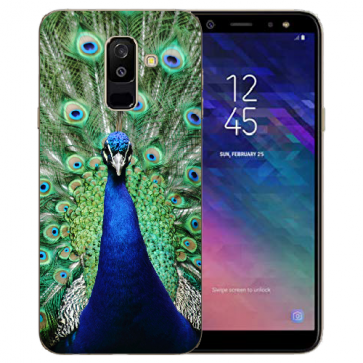 Samsung Galaxy J6 Plus (2018) Silikon TPU Hülle mit Fotodruck Pfau