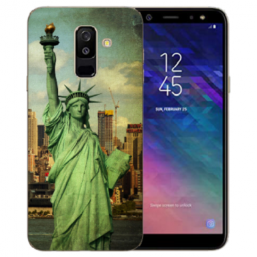 Samsung Galaxy A6 Plus 2018 TPU Hülle mit Bilddruck Freiheitsstatue