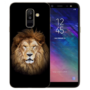 Samsung Galaxy J6 (2018) Silikon TPU Hülle mit Löwenkopf Bilddruck 