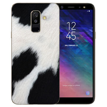 Silikon Hülle mit Kuhmuster Bilddruck für Samsung Galaxy A6 2018 Etui