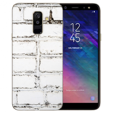 Samsung Galaxy A6 2018 TPU Hülle mit Bilddruck Weiße Mauer Etui
